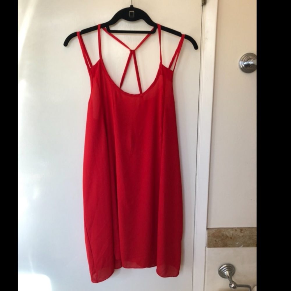 Mini chiffon strappy dress